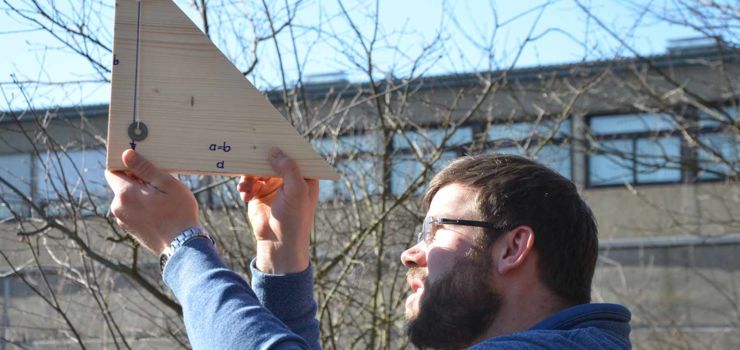 Dreieck in Richtung Sonne