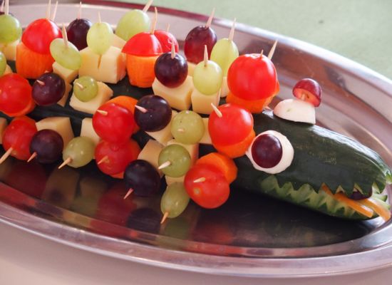 Krokodil aus Gemüse